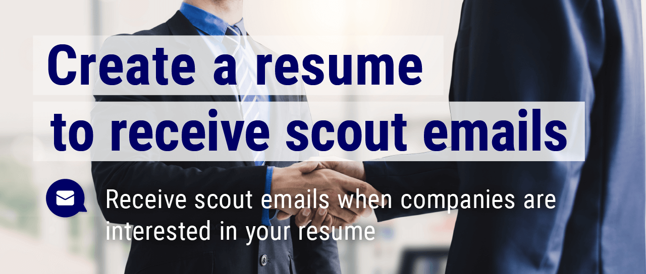 Create a resume to receive scout emails