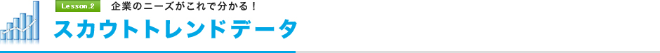 企業のニーズがこれで分かる！
スカウトトレンドデータ
