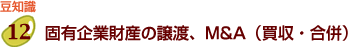 固有企業財産の譲渡、M&A（買収・合併）
